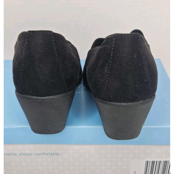 Women's Arlene Wedge Black Comfort Plus by Predictions 8.5 W Women's Faux Suede - Picture 5 of 8